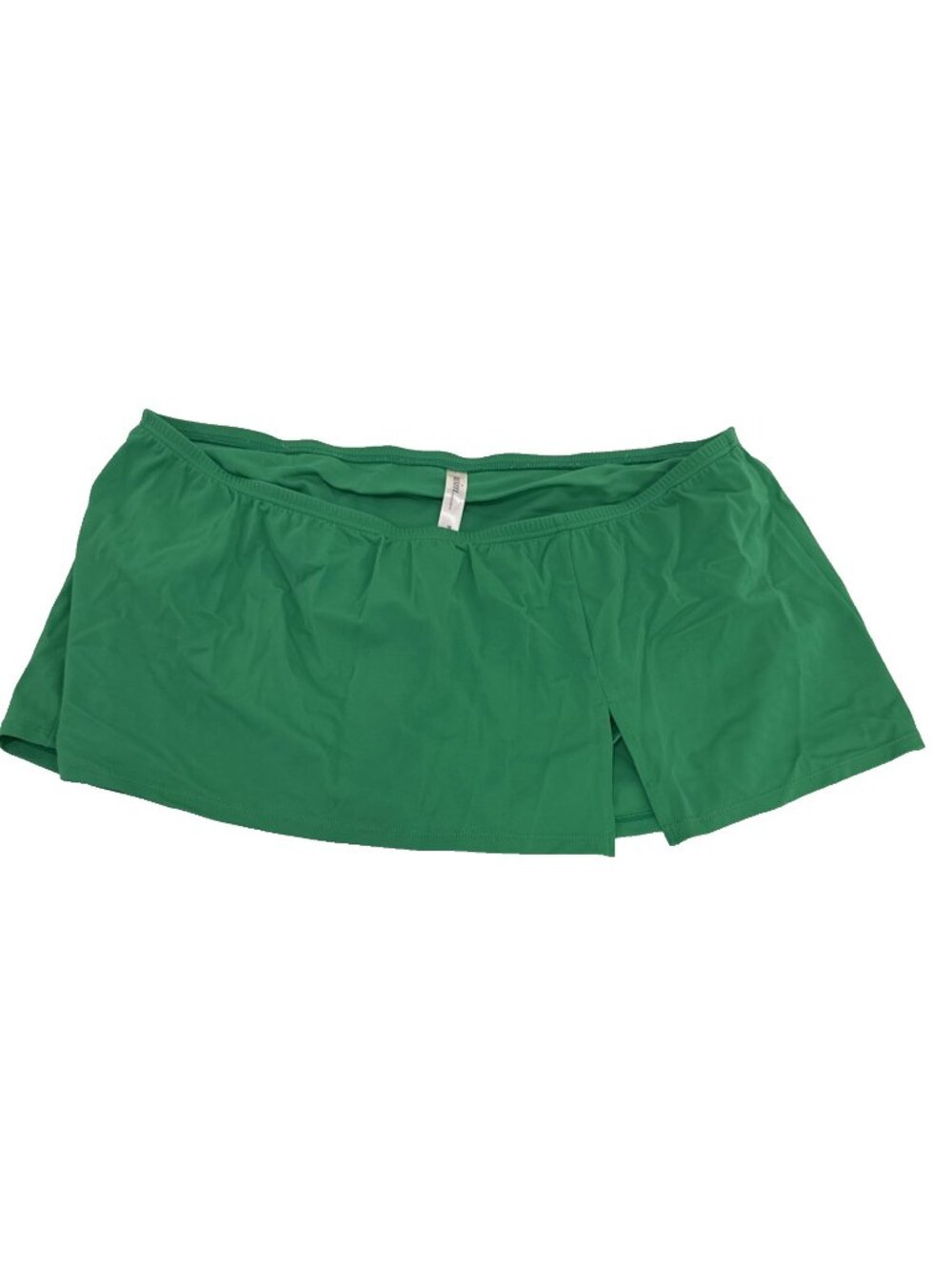 Swim by Cacique Kelly Green Swim Skirt Skort Front Slit Plus Size 18